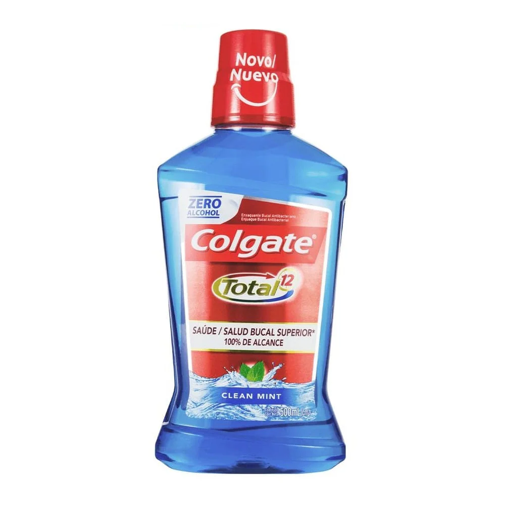 Enxaguante Bucal Antisséptico Colgate Total 12 Clean Mint 500ml