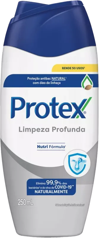 SABONETE PROTEX 250ML LÍQUIDO LIMPEZA PROFUNDA