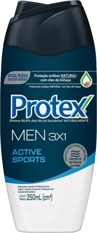 SABONETE PROTEX 250ML LÍQUIDO MEN ACTIVE SPORT
