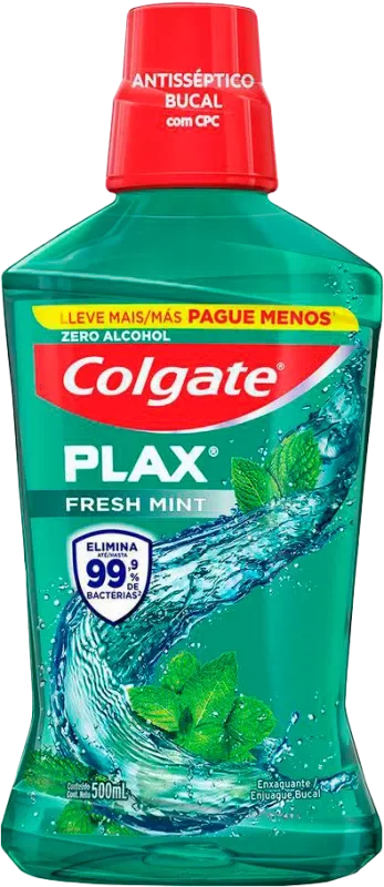 ANTISSÉPTICO BUCAL PLAX 500ML FRESH MINT L500P350