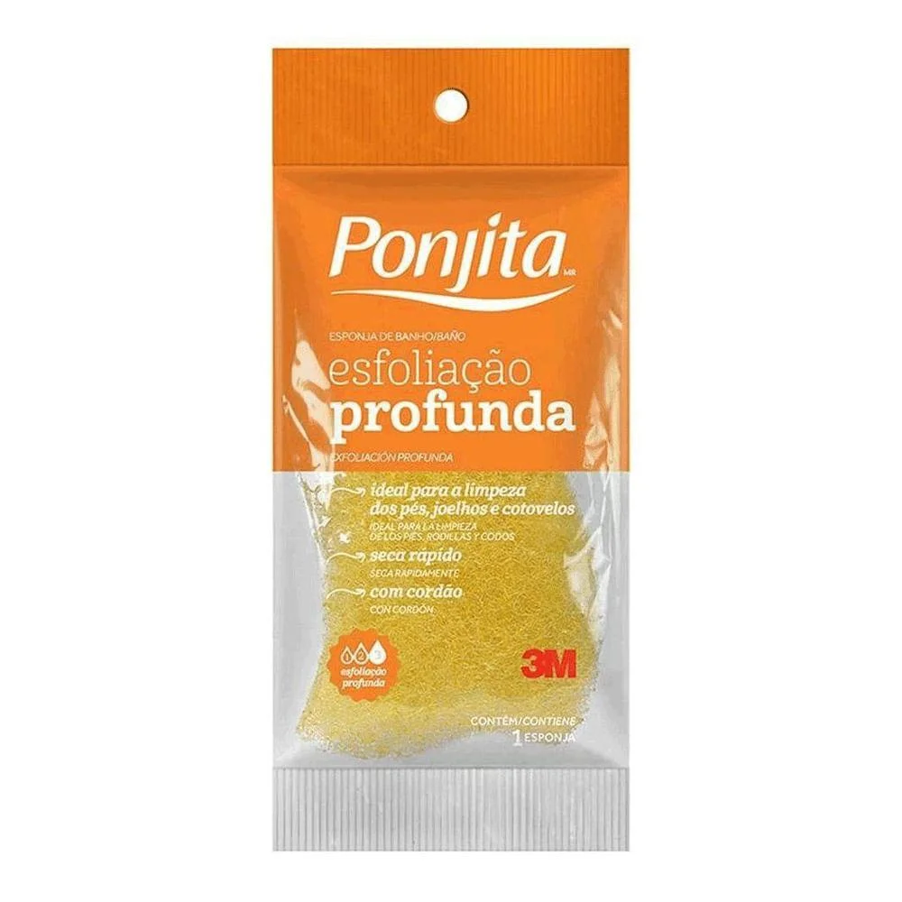 Esponja de Banho Ponjita Esfoliação Profunda com 1 Unidade
