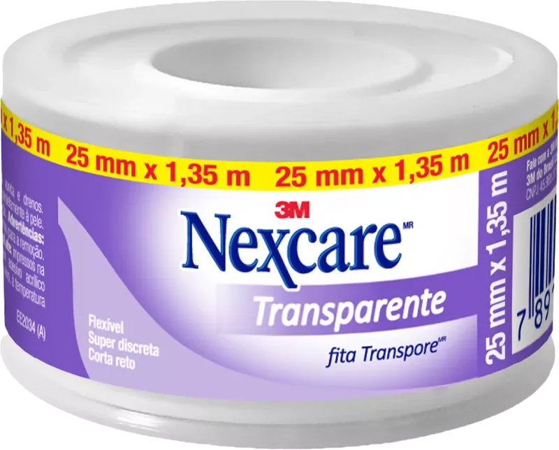 FITA NEXCARE 25MMX1,35M TRANSPARENTE