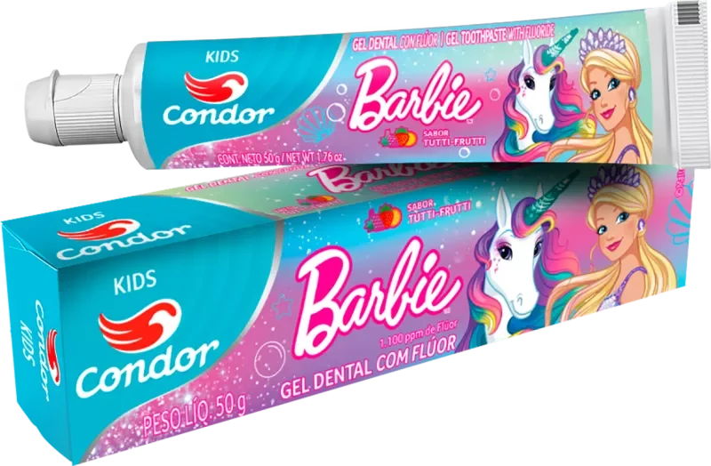 CREME DENTAL CONDOR 050G GEL KIDS BARBIE