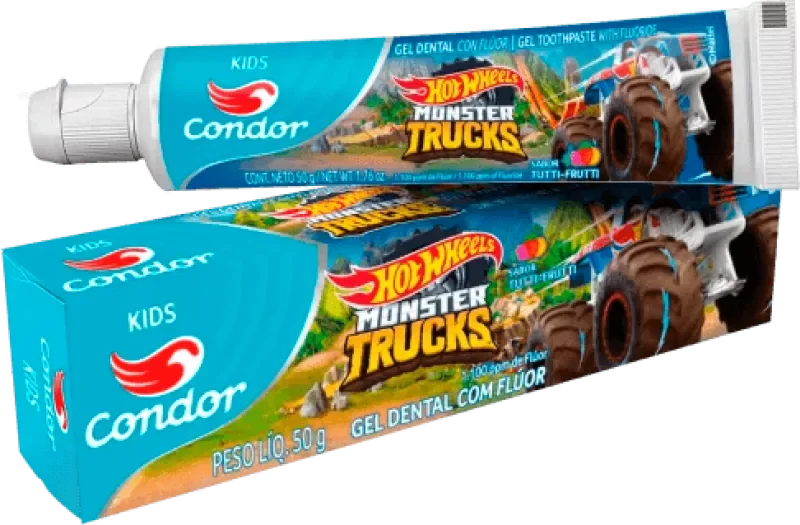 CREME DENTAL CONDOR 050G GEL KIDS HOT WHEELS