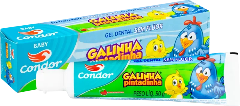 CREME DENTAL CONDOR 050G GEL BABY GALINHA PINTADINHA