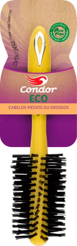 ESCOVA DE CABELO CONDOR 6806 ECO SISSI MÉDIOS OU GROSSOS