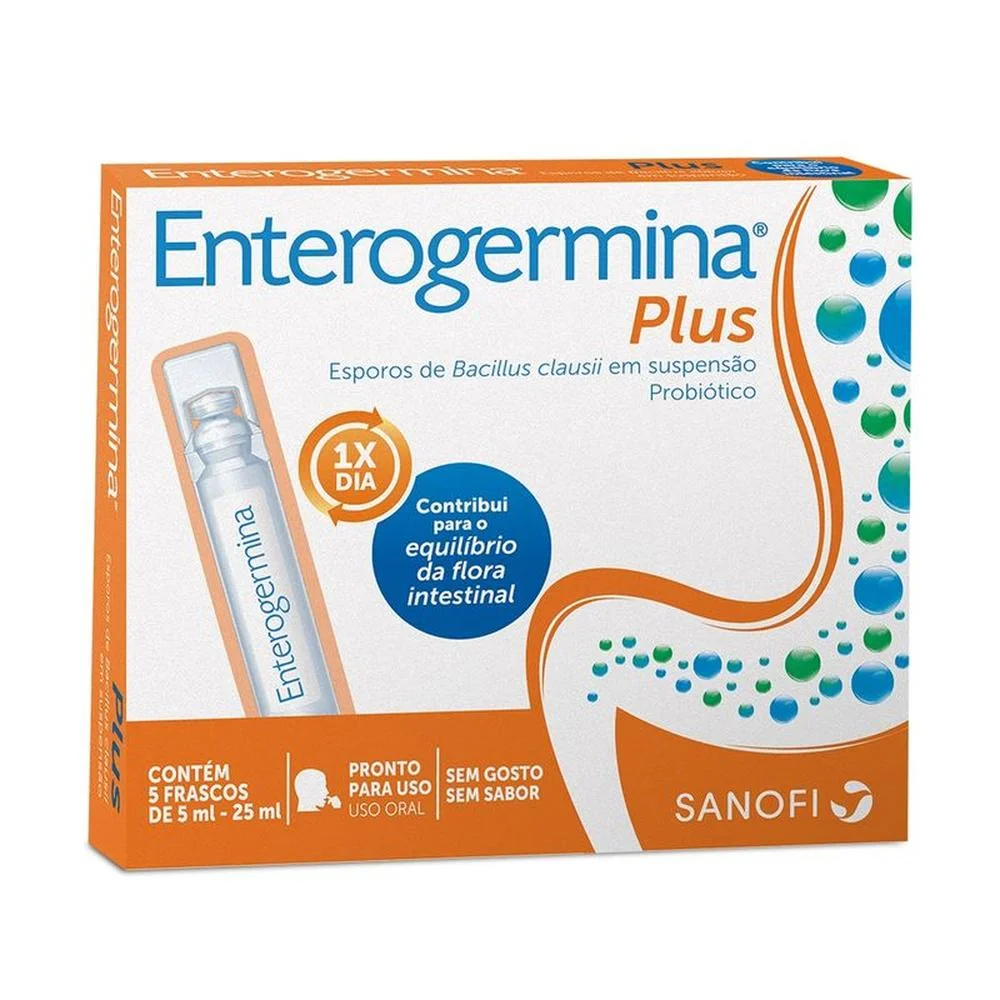 Enterogermina Plus 4Bcfu/5ml Suspensão de Uso Oral com 5 Flaconetes com 5ml