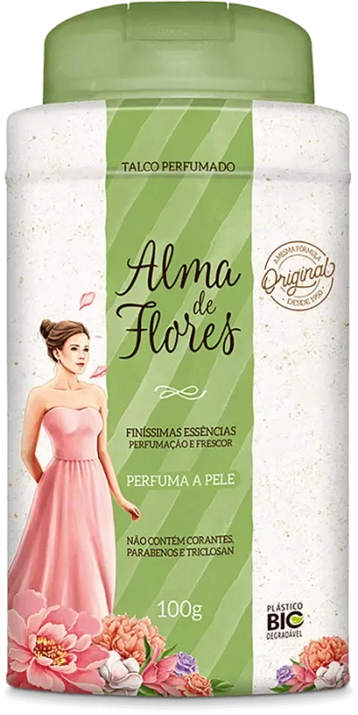 TALCO ALMA DE FLORES 100G FINÍSSIMAS ESSÊNCIAS