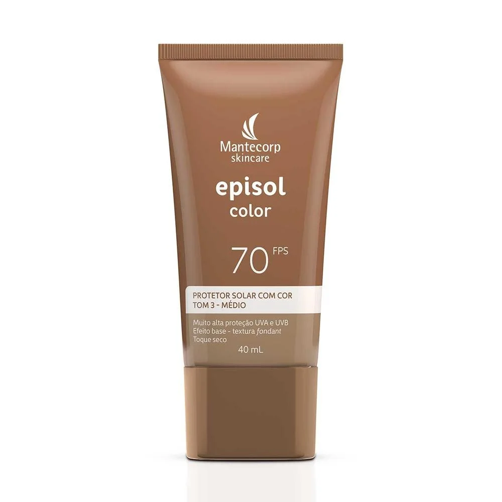 Protetor Solar Facial Color FPS 70 Tom 2 Pele Claro Episol 40ml