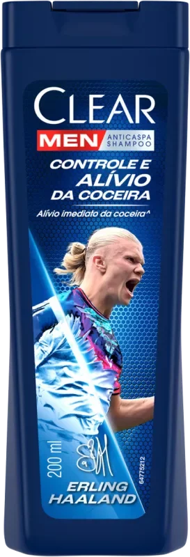 SHAMPOO CLEAR 200ML ANTICASPA MEN CONTROLE E ALÍVIO DA COCEIRA