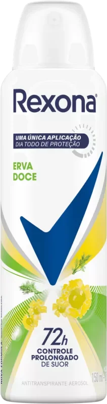 DESODORANTE REXONA AEROSSOL 150ML FEMININO ERVA DOCE