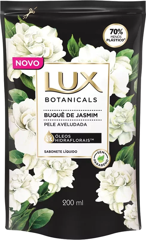 SABONETE LUX BOTANICALS 200ML LÍQUIDO BUQUÊ DE JASMIM REFIL