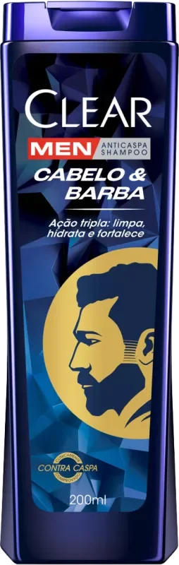 SHAMPOO CLEAR 200ML ANTICASPA MEN CABELO & BARBA