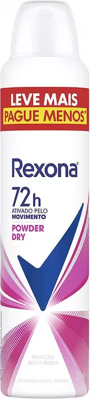 DESODORANTE REXONA AEROSSOL 250ML FEMININO POWDER DRY