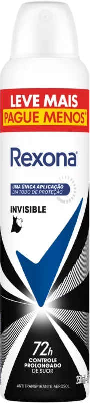 DESODORANTE REXONA AEROSSOL 250ML FEMININO INVISIBLE