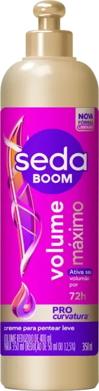 CREME PARA PENTEAR SEDA 0350ML BOOM VOLUME MÁXIMO