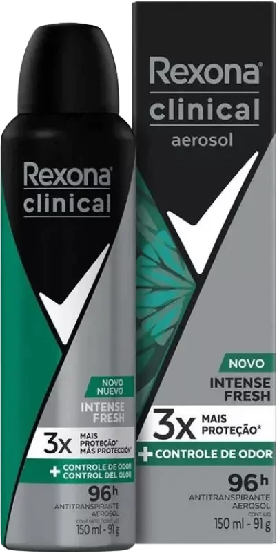DESODORANTE REXONA CLINICAL AEROSSOL 150ML MEN INTENSE FRESH
