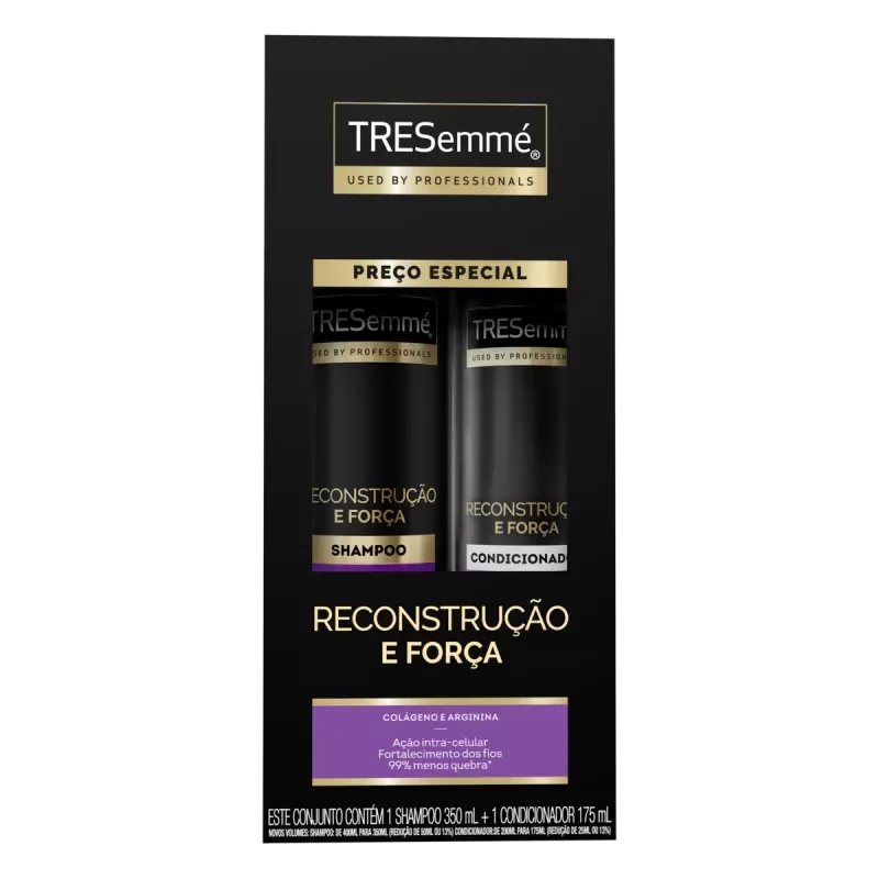 SHAMPOO TRESEMMÉ 350ML RECONSTRUÇÃO E FORÇA+CONDICIONADOR 175ML RECONSTRUÇÃO E FORÇA