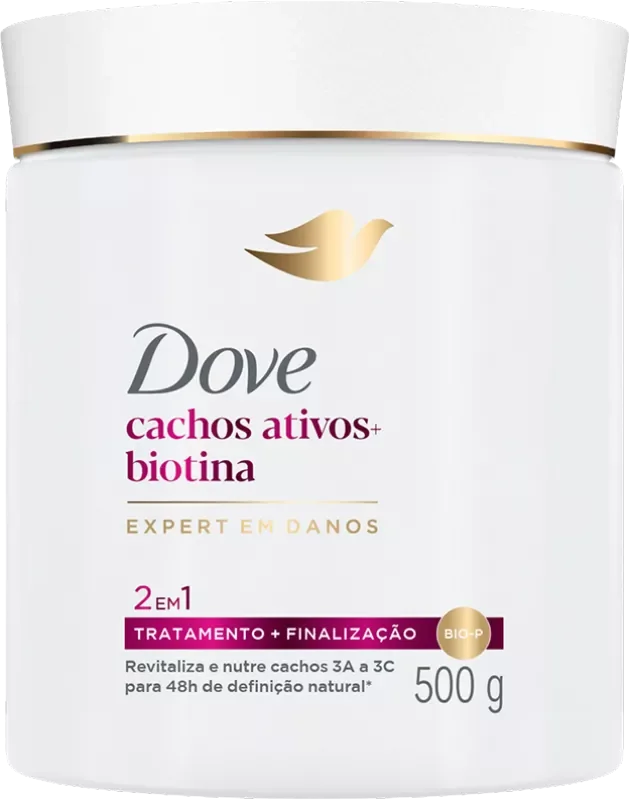 MÁSCARA CAPILAR DE TRATAMENTO DOVE 500G CACHOS ATIVOS + BIOTINA