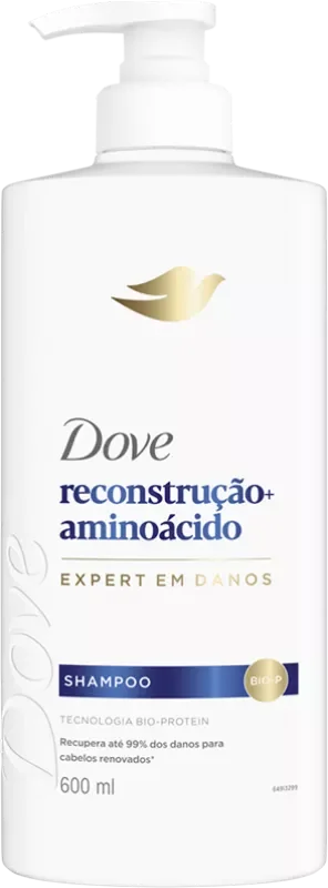 SHAMPOO DOVE 600ML PUMP RECONSTRUÇÃO + AMINOÁCIDO