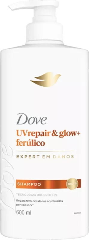 SHAMPOO DOVE 600ML PUMP UV REPAIR & GLOW + FERÚLICO