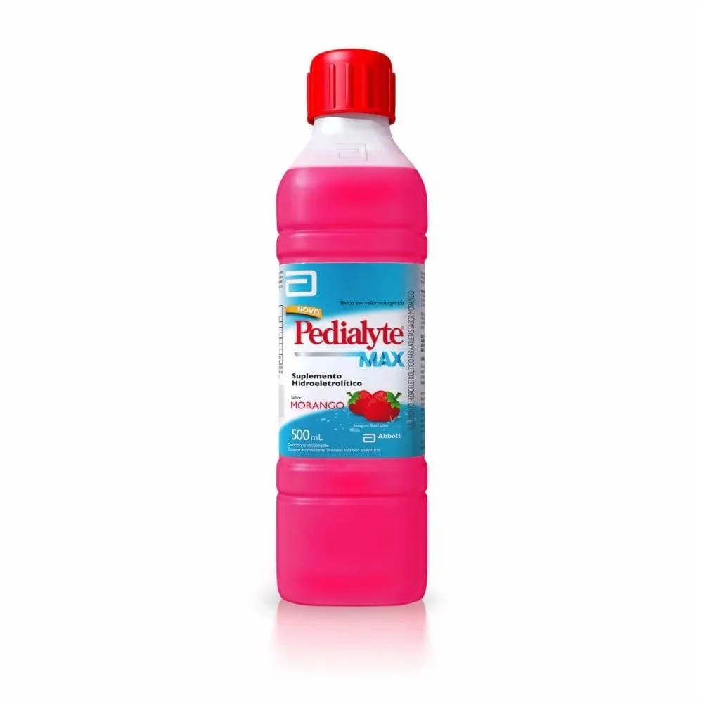 Pedialyte Max Sabor Morango Solução 500ml