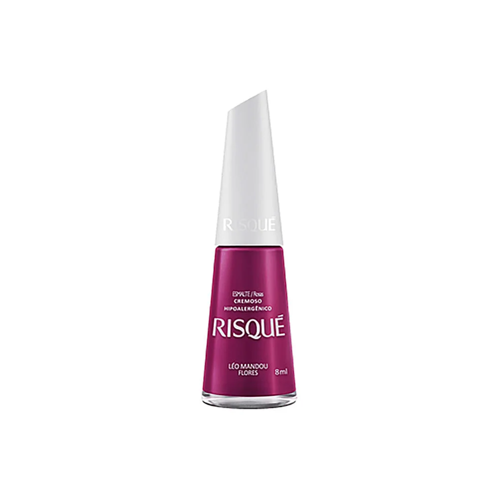 Esmalte Risqué Rosas Cremoso Léo Mandou Flores 8ml