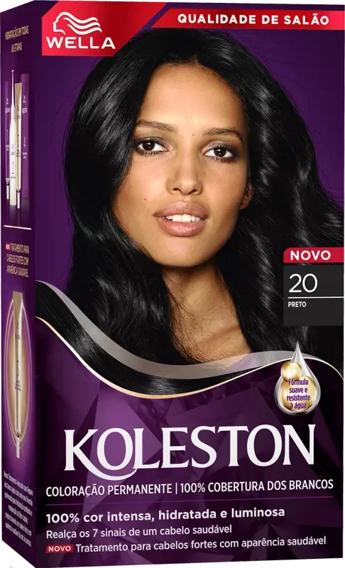 COLORAÇÃO KOLESTON KIT 0020 PRETO