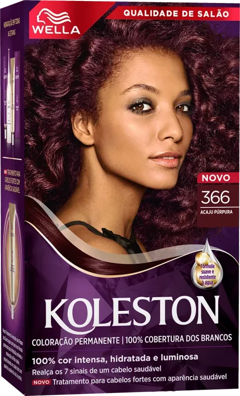 COLORAÇÃO KOLESTON KIT 0366 ACAJU PÚRPURA