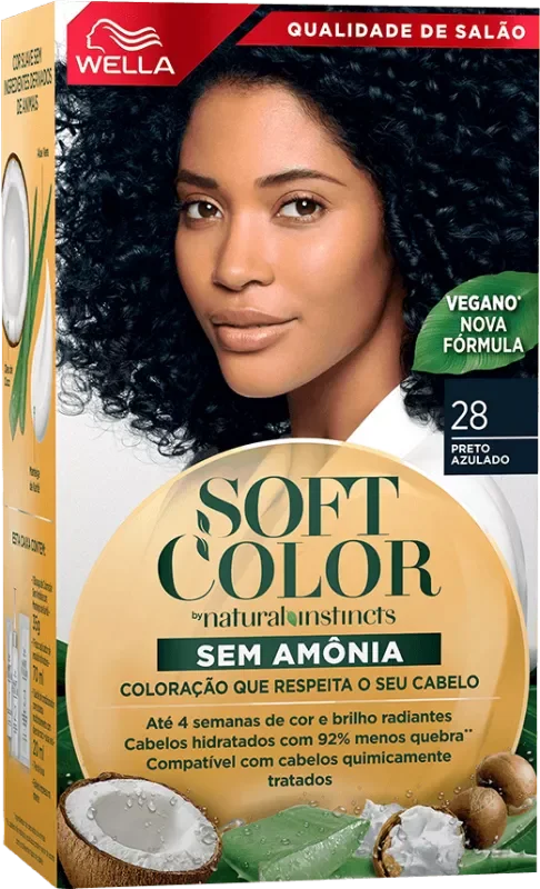 COLORAÇÃO SOFT COLOR KIT 0028 PRETO AZULADO