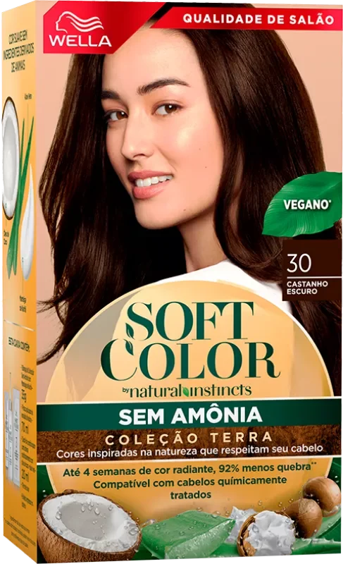 COLORAÇÃO SOFT COLOR KIT 0030 CASTANHO ESCURO TERRA