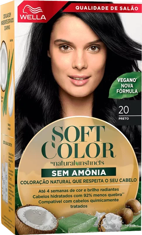 COLORAÇÃO SOFT COLOR KIT 0020 PRETO