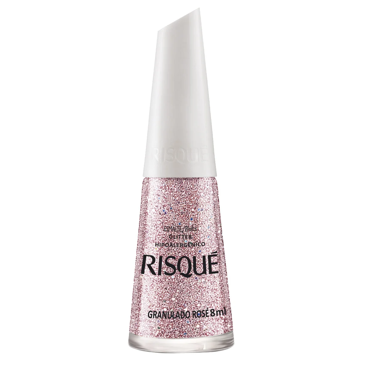 Esmalte Risqué Efeitos Glitter Granulado Rosé 8ml
