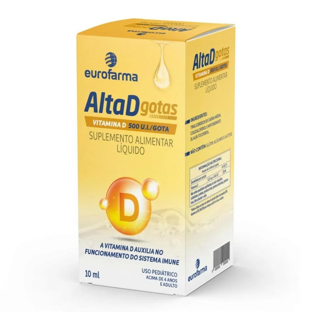 Alta D 500UI Solução de Uso Oral Gotas 10ml