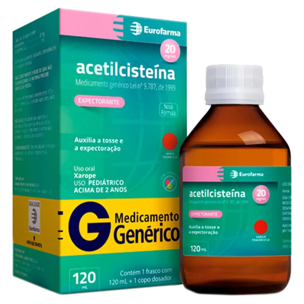 Acetilcisteína 20mg/ml Eurofarma Xarope 120ml