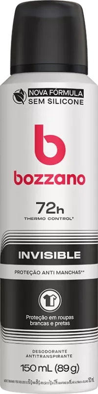 DESODORANTE BOZZANO AEROSSOL 150ML INVISIBLE
