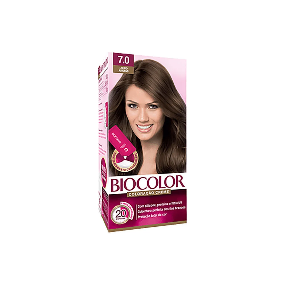 Coloração Biocolor Kit Creme Mini 7.0 Louro Arraso