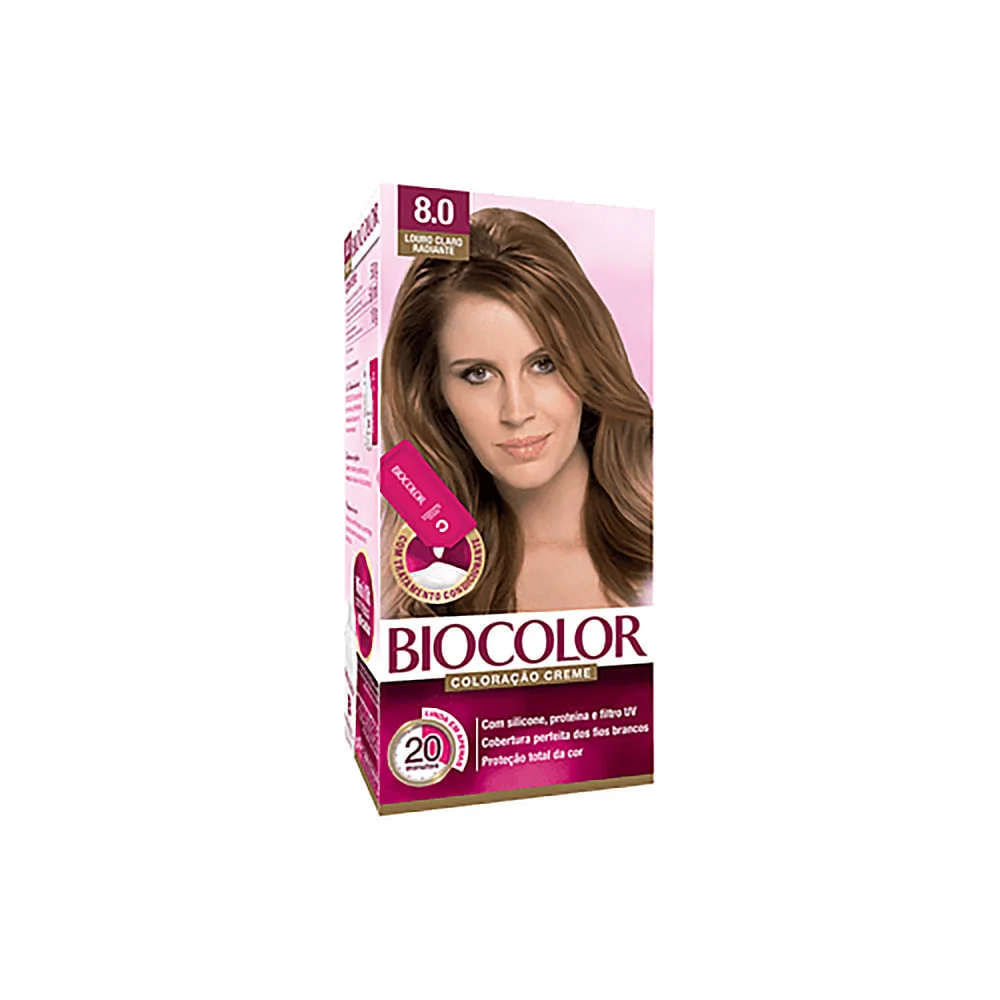 Coloração Biocolor Kit Creme Mini 8.0 Louro Claro