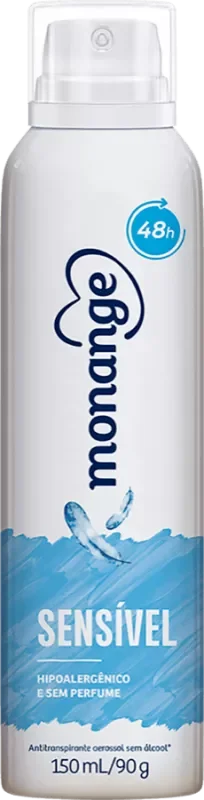DESODORANTE MONANGE AEROSSOL 150ML SENSÍVEL