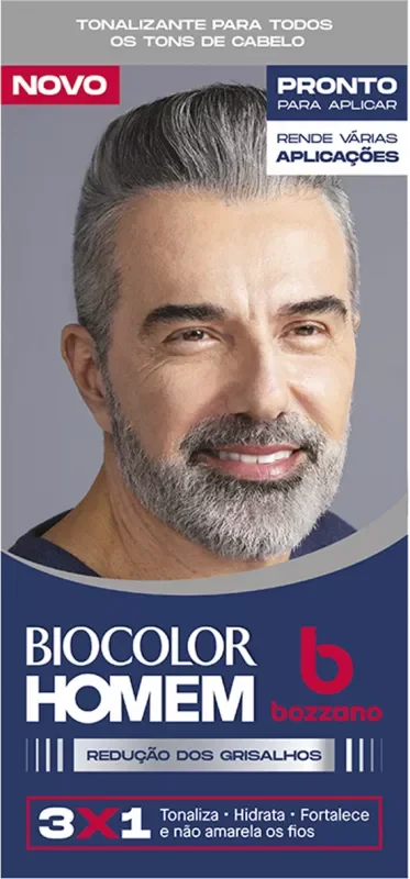 COLORAÇÃO BIOCOLOR HOMEM BOZZANO 40G REDUÇÃO DOS GRISALHOS