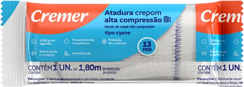 ATADURA CREPOM CYSNE 08CMX1,80M