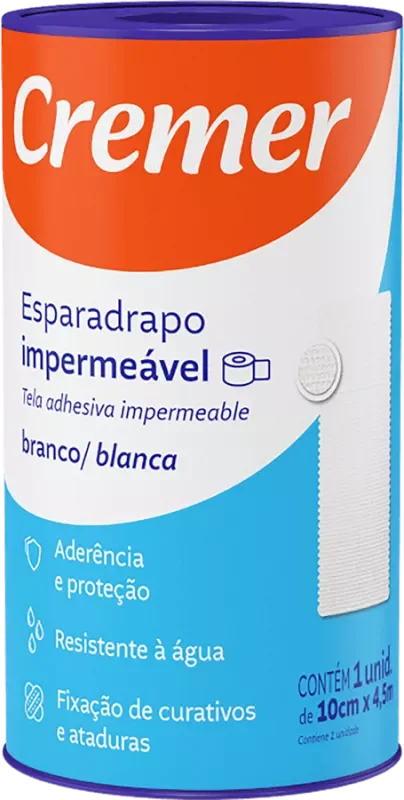 ESPARADRAPO CREMER IMPERMEÁVEL 10CMX4,5M BRANCO