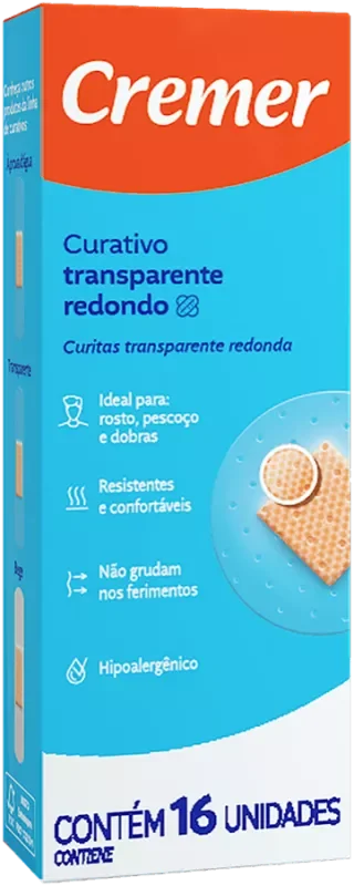 CURATIVO CREMER 16UN TRANSPARENTE REDONDO