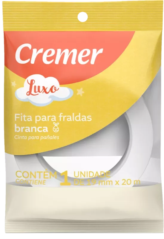 FITA PARA FRALDA CREMER 20M BRANCA