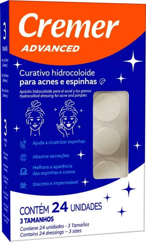 CURATIVO CREMER 24UN HIDROCOLOIDE ACNES E ESPINHAS