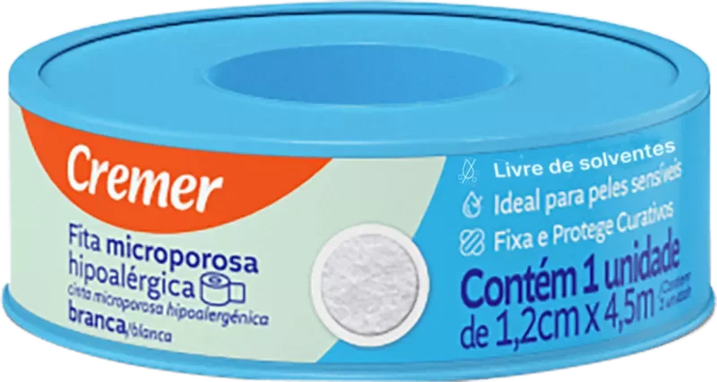 FITA CREMER MICROPOROSA 01,2CMX4,5M BRANCA
