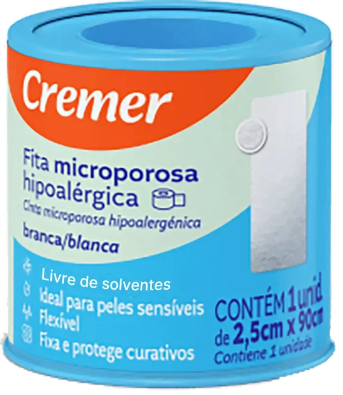 FITA CREMER MICROPOROSA 02,5CMX90CM BRANCA
