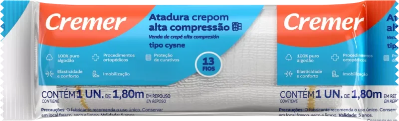 ATADURA DE CREPOM CYSNE 10CMX1,80M