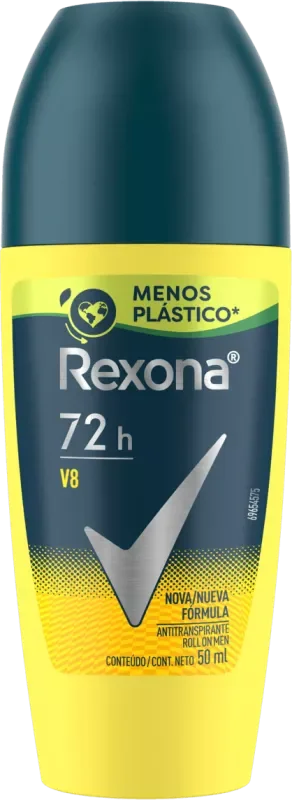 DESODORANTE REXONA ROLLON 050ML MEN V8 DRY