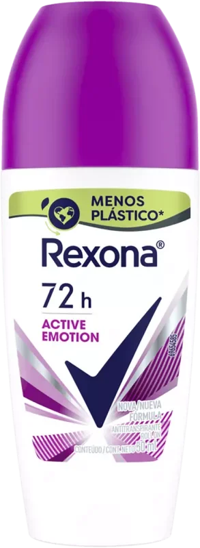 DESODORANTE REXONA ROLLON 050ML FEMININO ACTIVE EMOTION